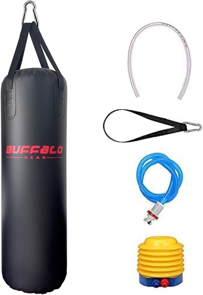 Buffalo Gear Heavy Water Punching Bag, 225LB 165LB 86LB Adjustable Training Punching Bag for Kickboxing Boxing Gym Home Training for Youths Kids