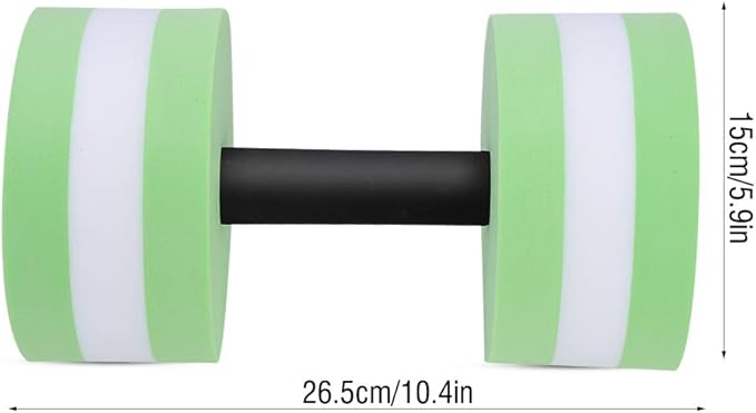 Foam Dumbbell, Float Bodybuilding 2PCS Barbell, for Body Shaping Aerobic Exercise Devices Loseweight Dumbbell Set(green)