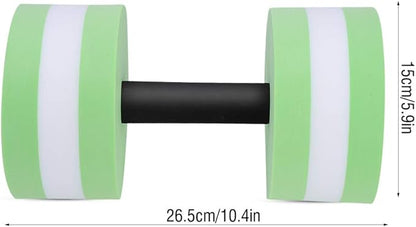 Foam Dumbbell, Float Bodybuilding 2PCS Barbell, for Body Shaping Aerobic Exercise Devices Loseweight Dumbbell Set(green)