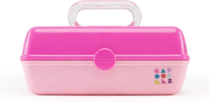 Caboodles Pretty in Petite Makeup Box, Hard Plastic Organizer Box, 2 Swivel Trays, Fashion Mirror, Secure Latch for Safe Travel