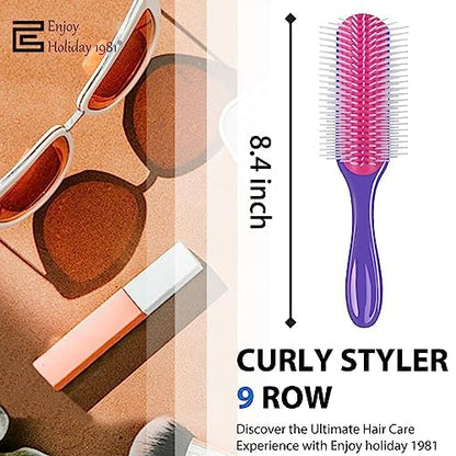 Curly Hair Brush for Women Men Curl Defining Hairbrush Unbrush Small Mini Detangler Wavy Edge Combs Barber Styling Tools Travel Accessories Cruise Ship Essential 2027 Beach Vacation Must Have Gift