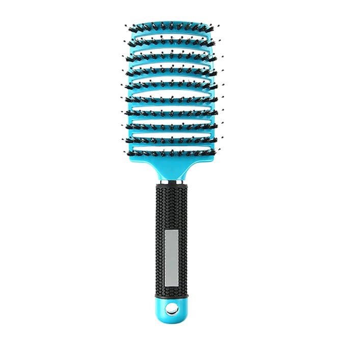 Ultra Magical Detangler Brush, Detangling Brush, For Wet Or Dry Detangling HairBrush For Men, Women And Kids, Fast Drying Styling Massage curved Hairbrush (Blue)