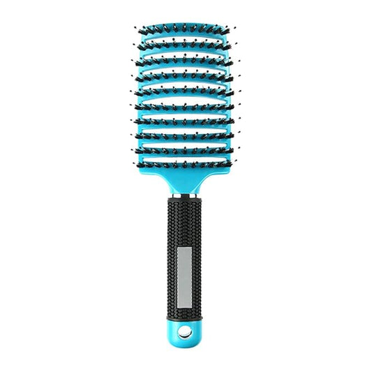 Ultra Magical Detangler Brush, Detangling Brush, For Wet Or Dry Detangling HairBrush For Men, Women And Kids, Fast Drying Styling Massage curved Hairbrush (Blue)
