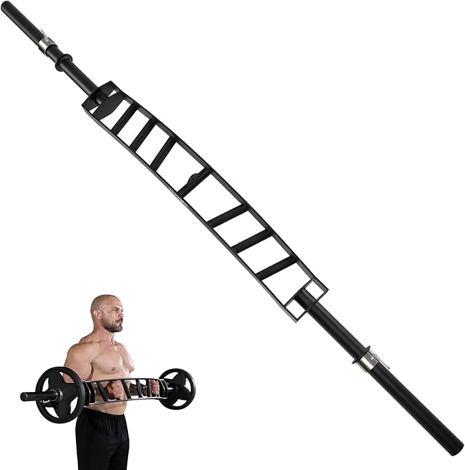 Yes4All Multi Grip Barbell & Cable Attachment - 2 Collars,