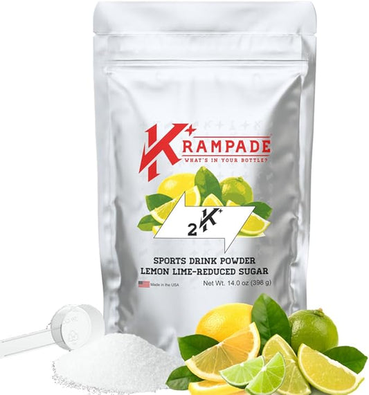 Electrolytes Powder Potassium Supplement - 2000 mg K+, >2X More Than Coconut Water | Cramp Relief and Prevention | Hydration Powder