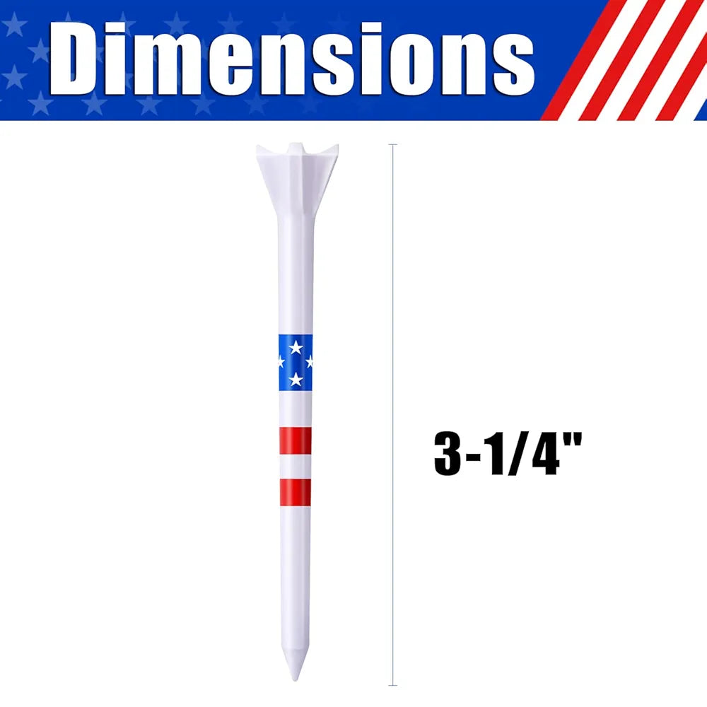 Premium Golf Tees Choose Between 200 Count or 100 Count, Professional Marking System Golf Tees 3-1/4 Inch, Reduce Friction Side Spin More Stable Golf Tees
