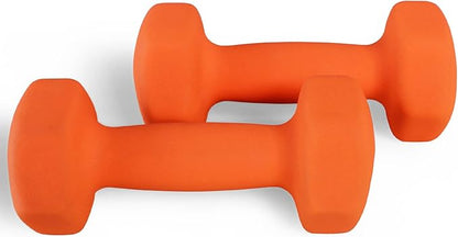 Neoprene Dumbbell Hand Weights, Anti-Slip, Anti-roll, Hex Shape Colorful, Pair or Set with Stand