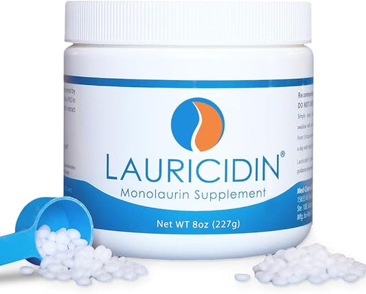 Lauricidin- The Original Monolaurin Supplement- 3000mg per Serving- 227g per Jar (Essential Immune Support and Gut Health)