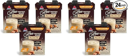 AtkinsCafé Caramel Iced Coffee Protein Shake, 15g Protein, Low Glycemic, 3g Net Carb, 1g Sugar, Keto Friendly (Pack of 2)