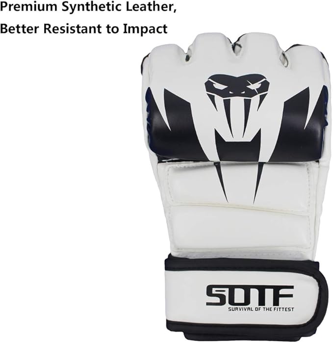 SOTF Punching Gloves for Adults MMA Training Gloves Men Fight Boxing Gloves Open Fingers Women