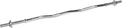 Signature Fitness Standard Olympic Super Curl Barbell Curl 48 inch