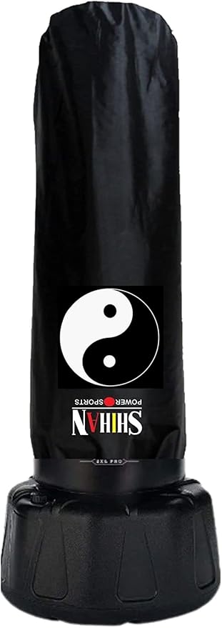 SHIHAN Power Sports Boxing Bag Cover YIN YANG Waterproof 5-6ft & 24inch Diameter Large Punch Outdoor Protection for Your, Ideal freestanding Bags, Black