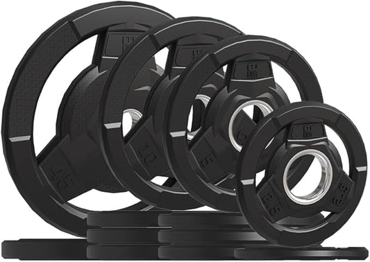 Weight Plate 2-Inch Rubber Coated Olympic Grip Plate 2.5/5/10/15/25/35/45 LB