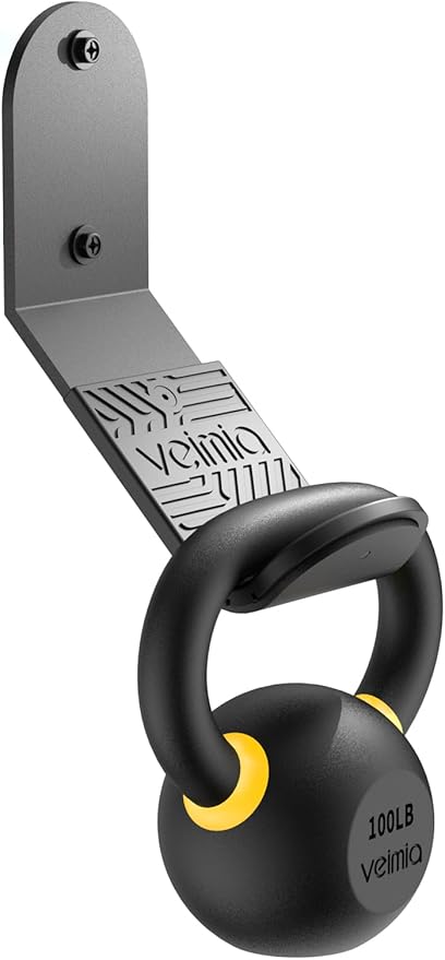 Kettle Bell Wall Rack, Wall Mounted Kettle Bell Storage Hanger, Gym Storage Mount for Many Size Kettlebell, Kettlebell Rack with Rubber mat is Choice for Home or Commercial Gyms