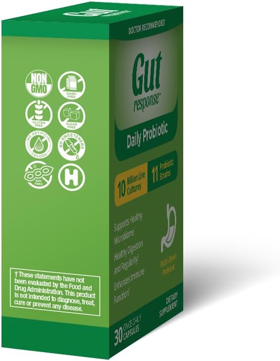 Daily Probiotic for Men & Women, Slows Digestive Aging, Boosts Immune System, Reduces Bloating, Non-GMO, Gluten Free & Soy Free, 10 Billion CFU, 30 Capsules