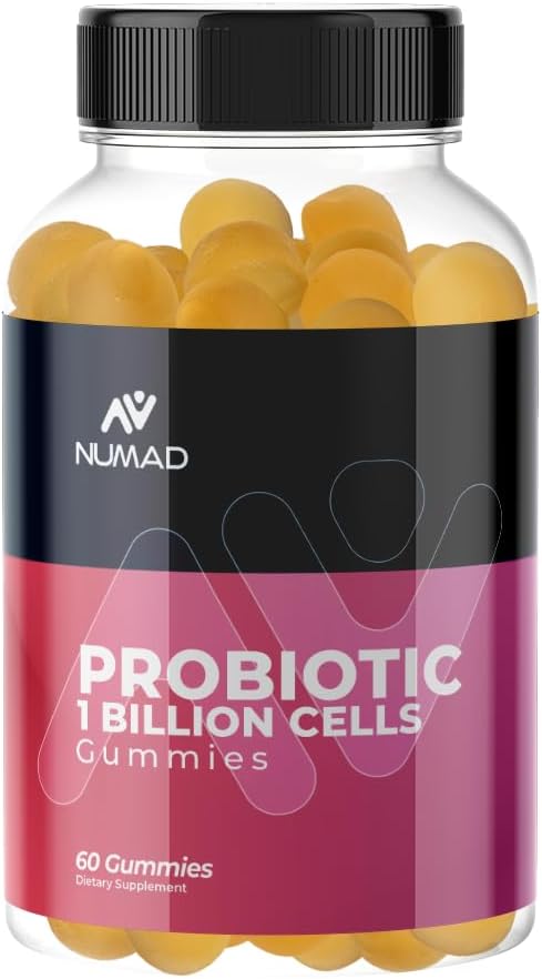 NUMAD Gummies Probiotic 1 Billion CFU 60 Gummies Guaranteed Potency Digestive Immune Health