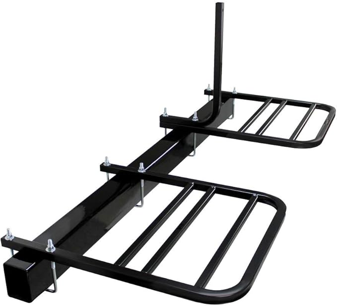 Quick Products QPRBM2R RV Bumper-Mounted 2-Bike Rack with Adjustable Width and Stabilizer Post
