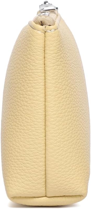 PU Leather Makeup Simple and Convenient Handbag Small Exquisite Storage Bag (Pu/Almond Yellow)