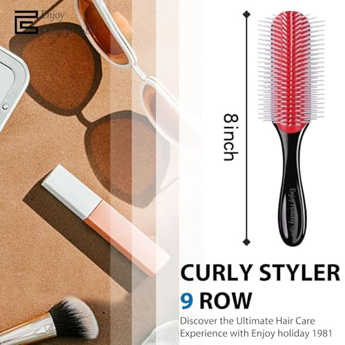 Curly Hair Brush for Women Men Curl Defining Hairbrush Unbrush Small Mini Detangler Wavy Edge Combs Barber Styling Tools Travel Accessories Cruise Ship Essential 2030 Beach Vacation Must Have Gift