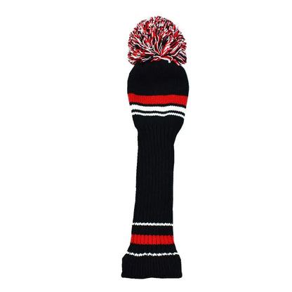 Stripes Knitted Golf Club Head Covers 3 Piece Set 1 3 5 Driver and Fairway HeadCovers Fits 460cc Drivers