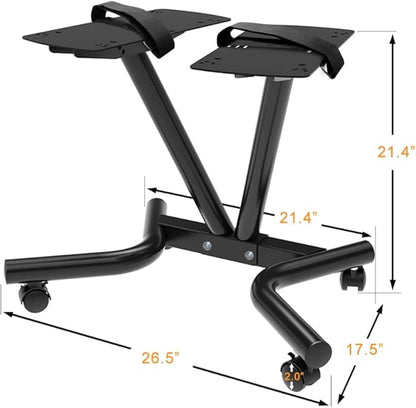 ATIVAFIT Adjustable Dumbbell Stand Fitness Dial Dumbbell Rack with Adjustable Belt for Home Gym Set