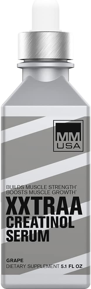 XXTRAA Stable Creatine Serum for Bodybuilding & Powerlifting. Boosts Muscle Mass, Strength, Energy & Endurance. Speeds Recovery, Reduces Lactic Acid. with Joint Support. Grape, 5.1 Fl Oz