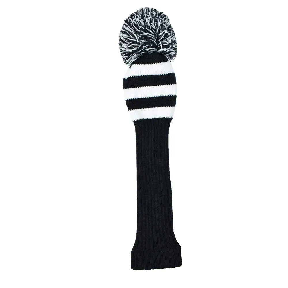 Stripes Knitted Golf Club Head Covers 3 Piece Set 1 3 5 Driver and Fairway HeadCovers Fits 460cc Drivers