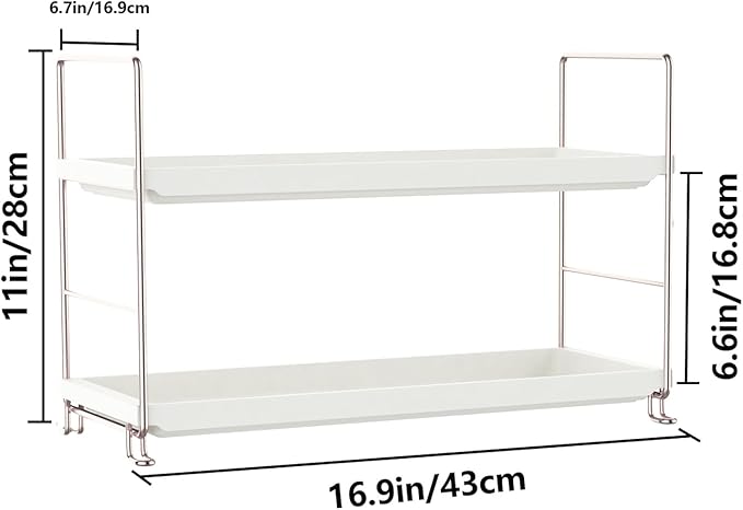 FSyueyun 2-Tier Makeup Shelf Organizer for Vanity