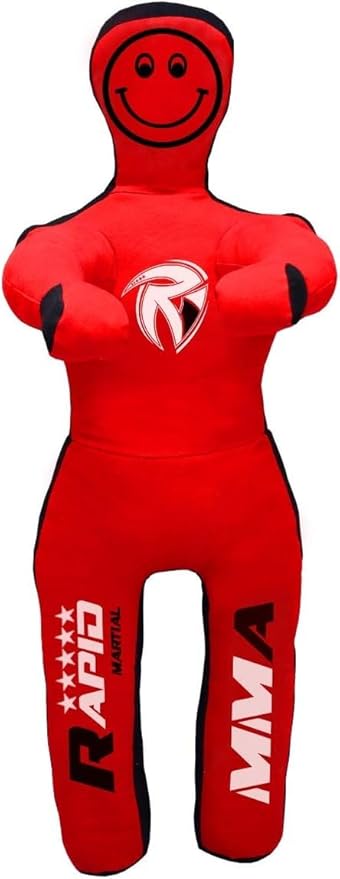 Dummy for Kids BJJ Wrestling Dummy Punchin0 Ba0 MMA Brazilian Jiu Jitsu Children Judo Youth Throwin0 Boxin0 Dummy Dummies 3 FT 36 INCHES UNFILLED, None, Red & Black