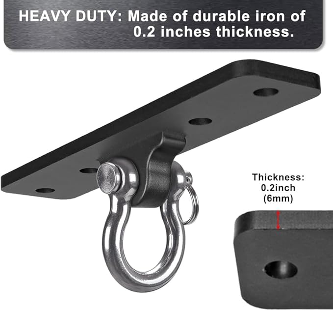 Kipika Heavy Bag Hanger - Heavy Duty Punching Bag Mount Steel Hanger Bracket, Ceiling Wall Mount Wood Beam Hook Holder for Boxing, Kickboxing, and Home Gym Fitness Equipment