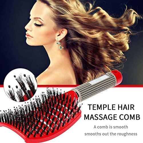 Hair Brush, Magical Detangling Brush, Vented Hair Brush for Wet or Dry Detangling, Fast Drying Styling Massage Hairbrush, Gold, Unisex Adults, Teens, Kids, Seniors