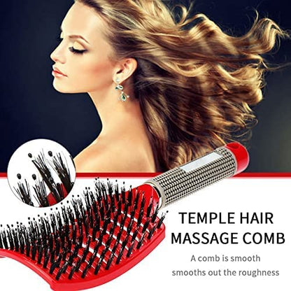 Hair Brush, Magical Detangling Brush, Vented Hair Brush for Wet or Dry Detangling, Fast Drying Styling Massage Hairbrush, Gold, Unisex Adults, Teens, Kids, Seniors