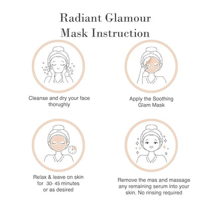 YoungMe Radiant Glamour Korean Sheet Mask – Rejuvenating & Hypoallergenic Facial Mask for All Skin Types | 25g x 6 Sheets