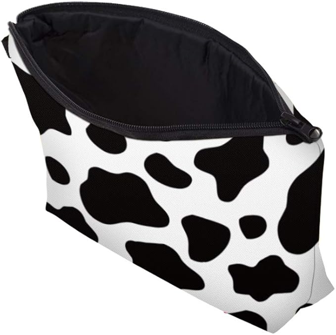 Cute Travel Makeup Bag Cosmetic Bag Small Pouch Gift for Women (Cow Print)