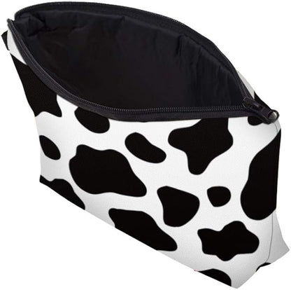 Cute Travel Makeup Bag Cosmetic Bag Small Pouch Gift for Women (Cow Print)