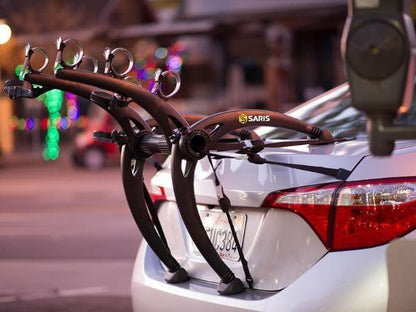 Saris Bones 3-Bike Trunk Rack Bicycle Carrier, Durable, Rust-Free, Anti-Sway Straps, Fits Most Vehicles, Made in USA, Arc-Based Design, 100% Recyclable Materials