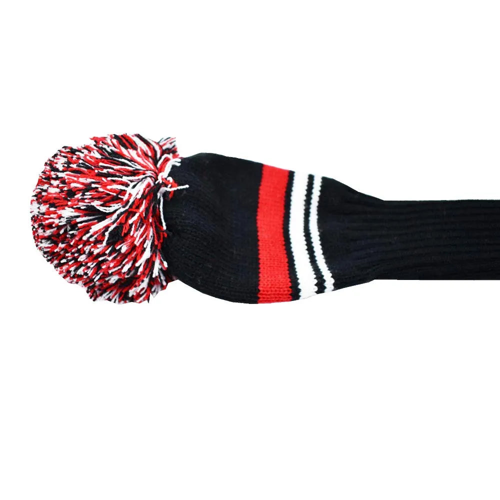 Stripes Knitted Golf Club Head Covers 3 Piece Set 1 3 5 Driver and Fairway HeadCovers Fits 460cc Drivers