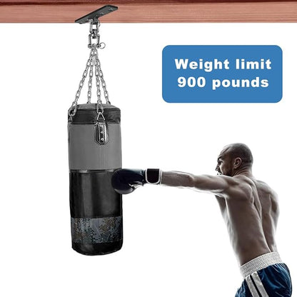 Kipika Heavy Bag Hanger - Heavy Duty Punching Bag Mount Steel Hanger Bracket, Ceiling Wall Mount Wood Beam Hook Holder for Boxing, Kickboxing, and Home Gym Fitness Equipment