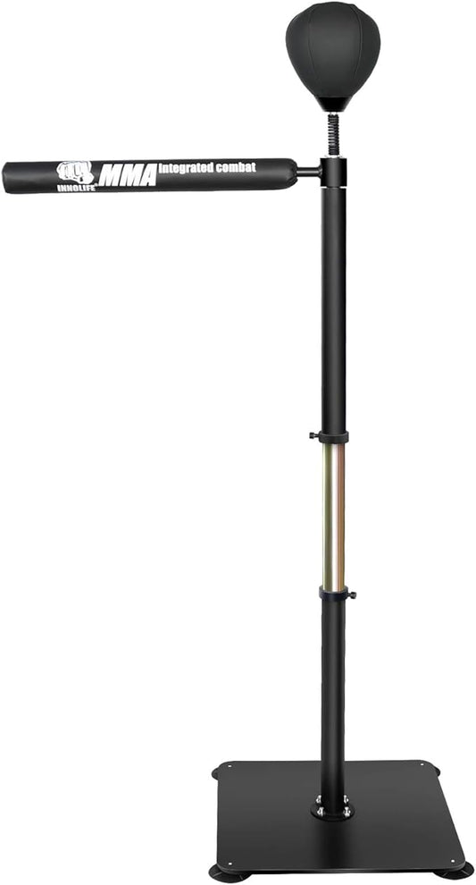 INNOLIFE Boxing Bar Heavy Duty Punching Speed Reflex Skills Training Free Standing Adjustable Height