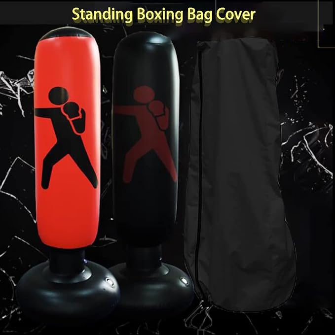 J&C Punching Bag Cover Outdoor Waterproof 420D Dustproof Standing Boxing Bag Cover Boxing Punching Bags Heavy Bags for Sports Outdoors Exercise Black