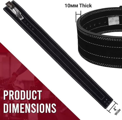 DEFY Weightlifting Lever Belt – 4” Wide Powerlifting 10MM Lever