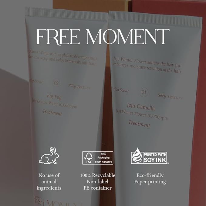 Refresh Moment Perfume Hair Treatment (01 Jeju Camellia) | Repair and Shine | Vegan Hair Conditioner for Dry Damaged Hair | Lightweight Formula | Romantic Fragrance | 5.07 fl. oz