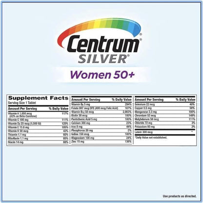 Silver Multivitamin for Women 50 Plus (275 ct.) with TAHA Sticker