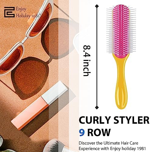 Curly Hair Brush for Women Men Curl Defining Hairbrush Unbrush Small Mini Detangler Wavy Edge Combs Barber Styling Tools Travel Accessories Cruise Ship Essential 2026 Beach Vacation Must Have Gift