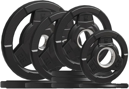 Weight Plate 2-Inch Rubber Coated Olympic Grip Plate 2.5/5/10/15/25/35/45 LB