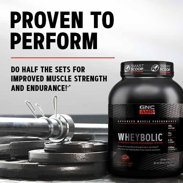 GNC AMP Wheybolic Whey Protein Powder Isolate with BCAA | Targeted Muscle Building and Workout Support Formula |Gluten Free | Cookies and Cream | 25 Servings