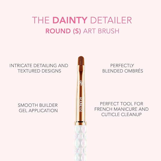 Kiara Sky Professional Nails *NEW* Gel Nail Art Brushes (Nail Art Brush - S Round)