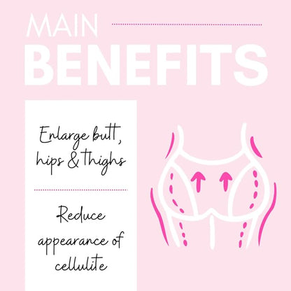 Booty Enhancing Gummy Supplement, Big Butt Enhancer, Workout Support, Multivitamin for Women, Natural Glute Boost Vitamins for a Curvy Shape & Max Gains, 60 Vegan Gummies