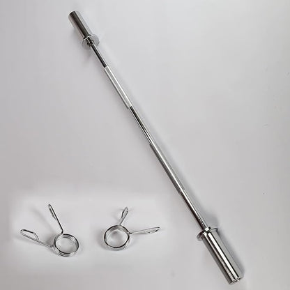 uyoyous 4FT Barbell Bar Solid Threaded Chrome barbell 2 inch 120cm for