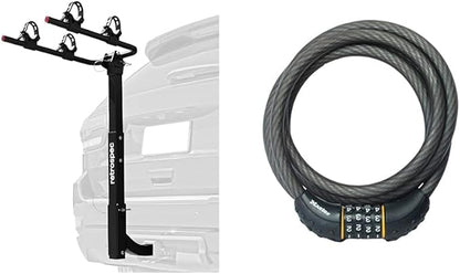 Retrospec Lenox 2-5 - Bike Hitch Rack for Cars, Trucks, SUVs with 2” Hitch | Foldable Steel Frame with Anti-Rattle Adapter, Tie Down Cradles and Straps - Fits Most Frames